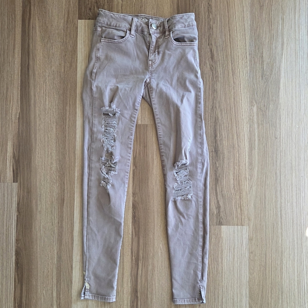 American Eagle Outfitters Super Stretch Jeans in Brown